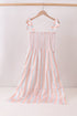 Multicolored Stripe Smocked Tiered Women Dress