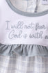 Blue Faith Quote Embroidered Bloomer Set
