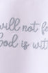 Blue Faith Quote Embroidered Shorts Set