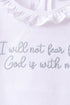 Blue Faith Quote Embroidered Ruffle Shorts Set
