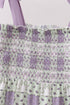 Purple Floral Smocked Women Dress