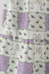 Purple Floral Smocked Women Dress