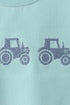 Blue Farm Tractor Embroidered Set