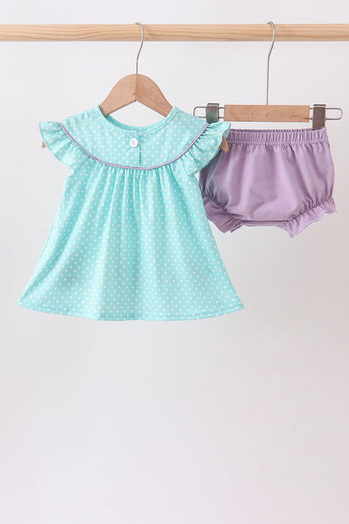 Blue under the sea Embroidered Bloomer Set