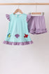 Blue under the sea Embroidered Set