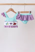 Blue under the sea Embroidered UPF Swim Set