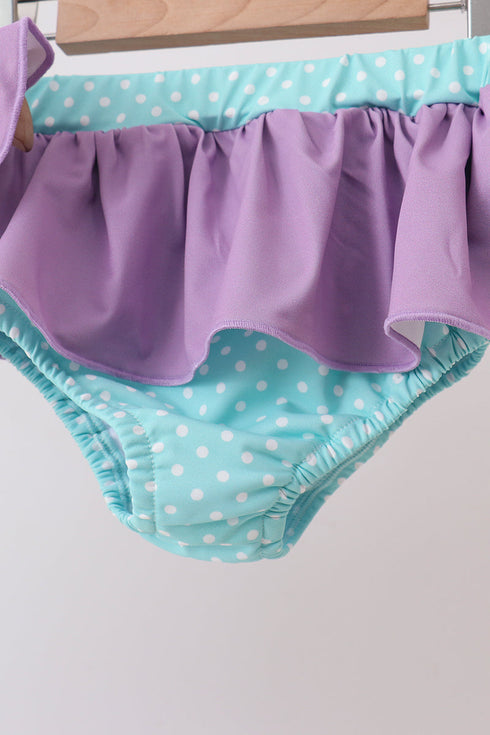 Blue under the sea Embroidered UPF Swim Set