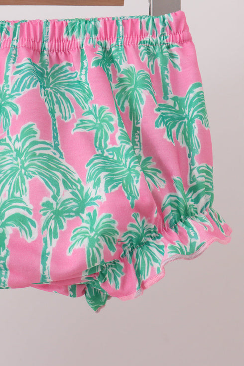 Palm Tree Embroidered Bloomer Set