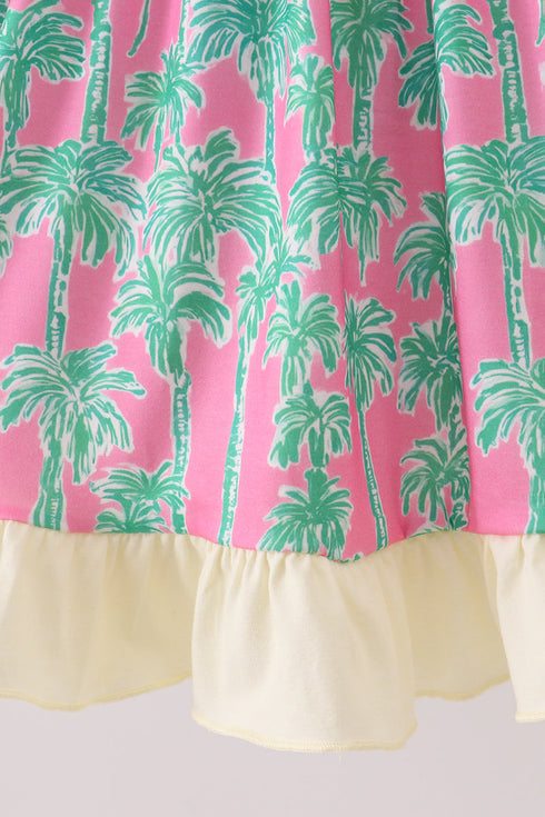 Palm Tree Embroidered Dress