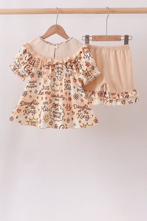 Child of God Smocked Ruffle Shorts Set