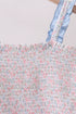 Blue Floral Smocked Mom Tiered Dress