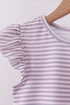 Purple Stripe Ruffle Set