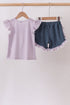 Purple Stripe Ruffle Set
