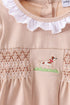 Khaki Puppy Smocked Bloomer Set