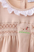 Khaki Puppy Smocked Ruffle Shorts Set