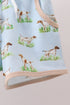 Khaki Puppy Embroidered Shorts Set