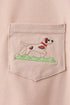Khaki Puppy Embroidered Shorts Set