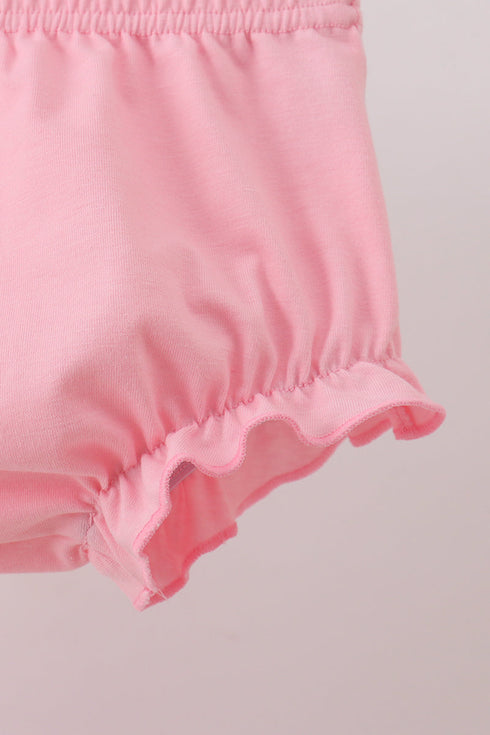 Pink Garden Ruffle Bloomer Set