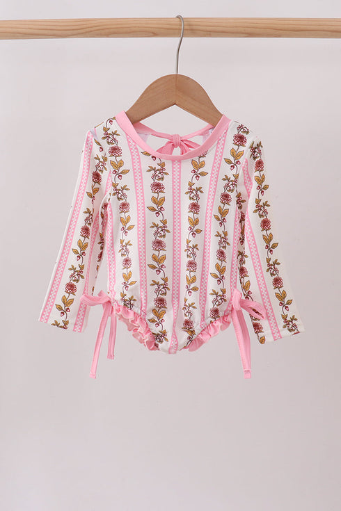 Pink Garden Ruffle Rashguard