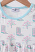 Blue Boots Print Bloomer Set