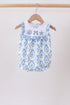 Blue Shells Embroidered Ruffle Bubble