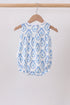 Blue Shells Embroidered Ruffle Bubble