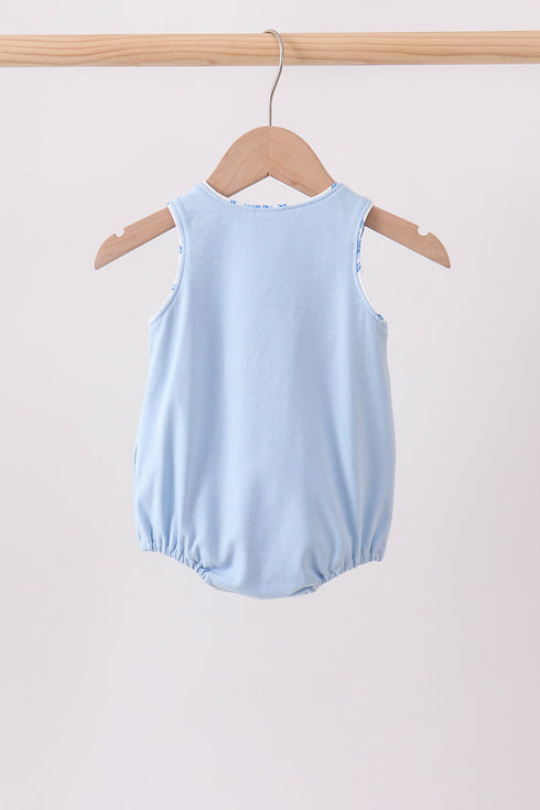 Blue Shells Embroidered Bubble