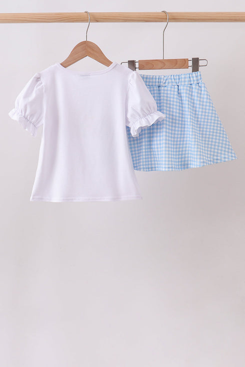 Carousel Embroidered Skorts Set
