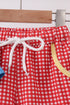 Blue Carousel Embroidered Shorts Set