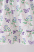 Purple Butterfly Applique Shorts Set