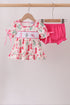 Pink Boots Smocked Bloomer Set