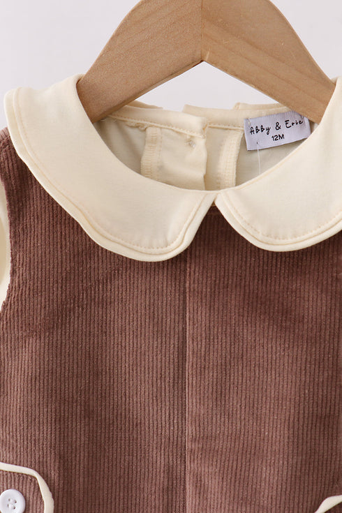 Brown Corduroy Jon Jon Set