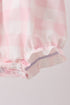 Pink gingham button bubble