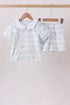 Blue Gingham Shorts Set