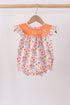 Coral Jesus Loves me Embroidered Floral Bubble