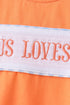 Coral Jesus Loves me Smocked Gingham Shorts Set