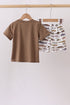 Fish Embroidered Shorts Set