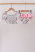 Pink Floral Smocked Swimsuit