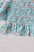 Green Floral Smocked Swimsuit
