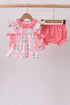 Pink Floral Ruffle Bloomer Set