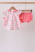 Pink Floral Ruffle Bloomer Set