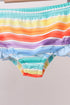 Rainbow Stripe Bow Ruffle Rashguard Set