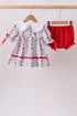 Red Apple Embroidered Bloomer Set