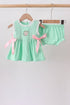 Green Butterfly Smocked Bloomer Set