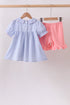 Blue Whale Smocked Seersucker Shorts Set