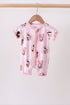 Pink character bamboo romper