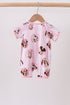 Pink character bamboo romper