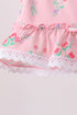 Pink Floral Ruffle 2pc Swimsuit