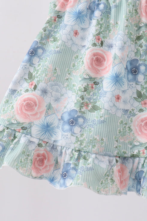 Floral Smocked Bloomer Set