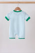 Green grid pocket romper